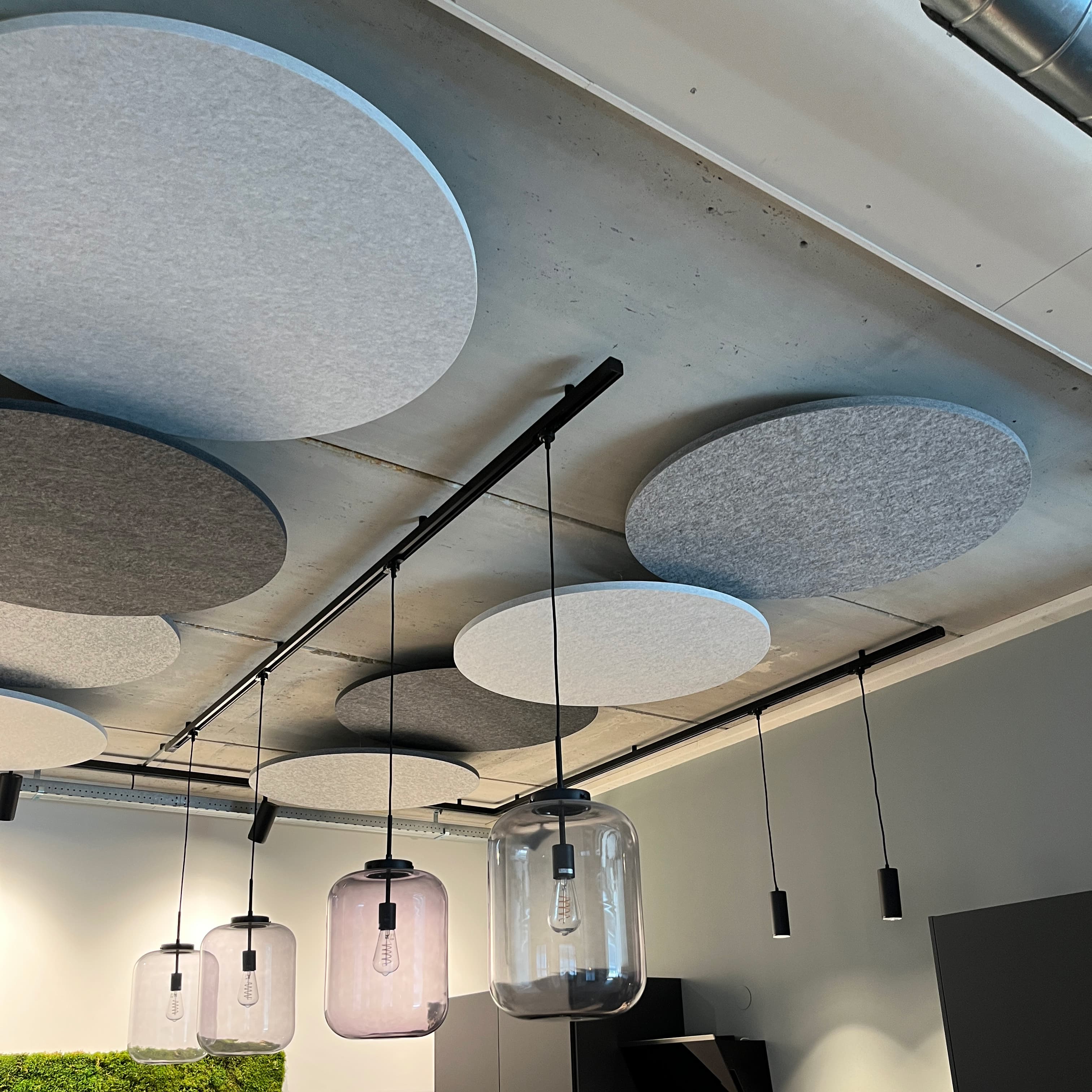 EASYfelt Plafondeiland Circle drie kleuren | Kantoor