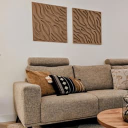 EASYfelt PET-vilt akoestisch wandpaneel Coral Panel Sand zijaanzicht