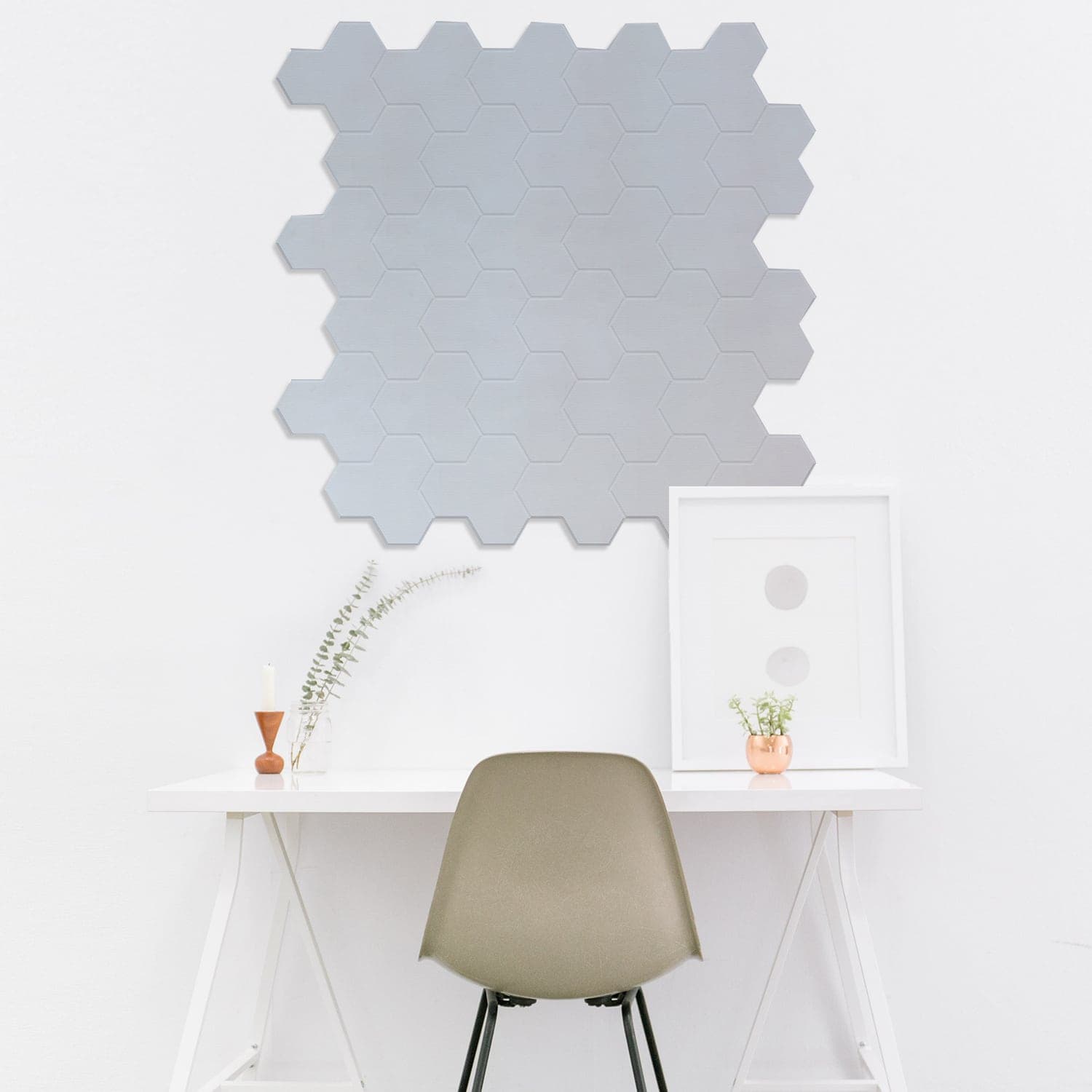 EASYfelt PET-vilt akoestische wandbekleding zelfklevend stick trihex
